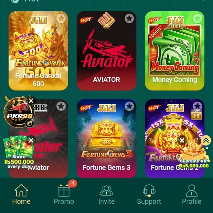 PK365 Game Categories
