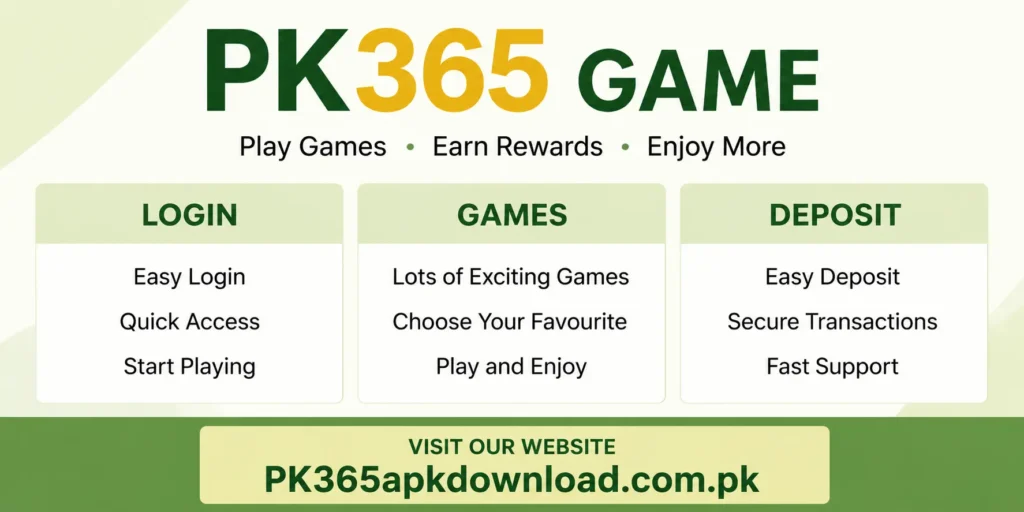 PK365 Game Login, Register and Login